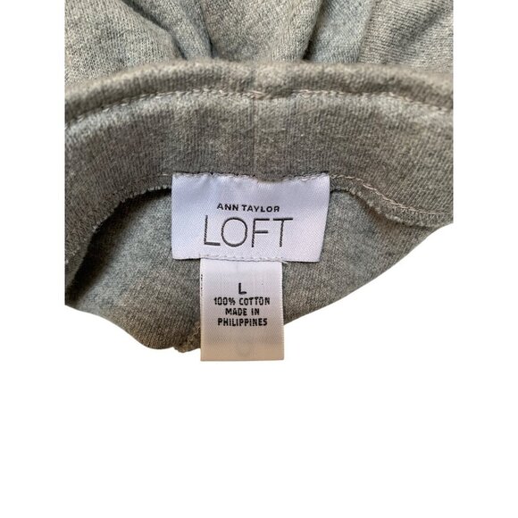Ann Taylor Loft Womens Gray Cargo Pocket Lounge Pants L Cotton - Picture 4 of 4